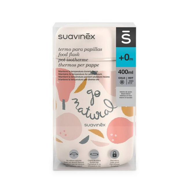 Suavinex Termo para Papillas Color Rosa 400 ml, 1 Ud