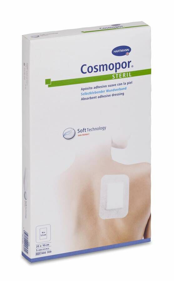 Cosmopor Steril Apósito 20 x 10 cm, 5 Uds