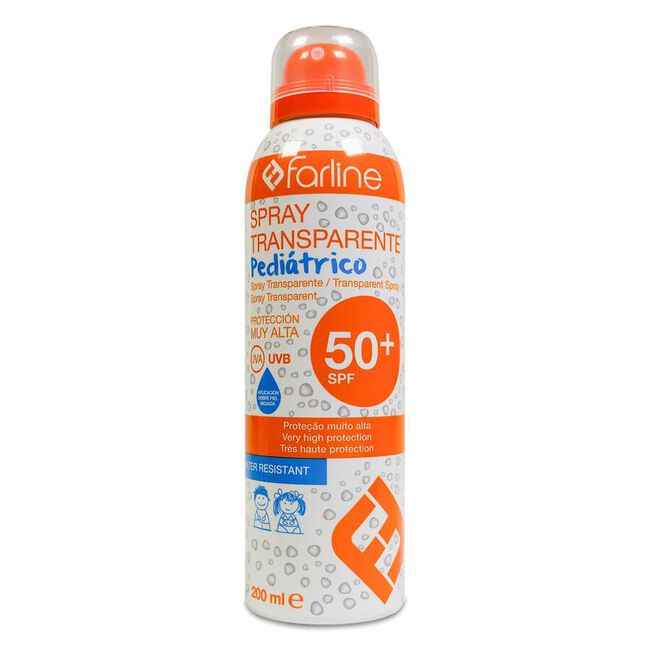 Farline Spray Transparente Pediátrico SPF 50+, 200 ml