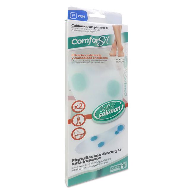 Comforsil Plantilla de Silicona Anti-Impacto Talla S, 1 Par