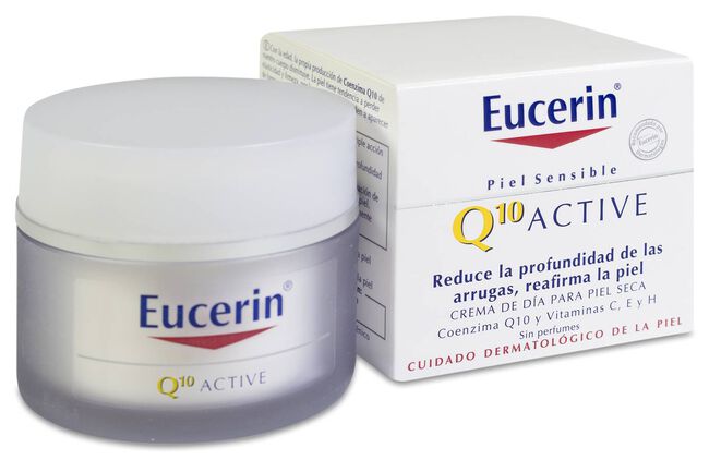 Eucerin Q10 Active Antiarrugas Crema de Día para la Piel Seca, 50 ml