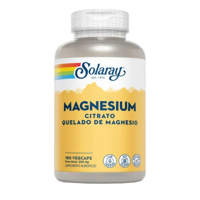 Solaray Magnesium Citrate, 180 cápsulas vegetales