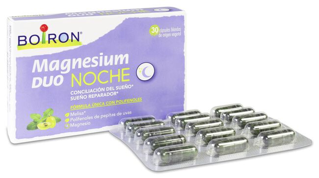 Boiron Magnesium Duo Noche, 30 cápsulas