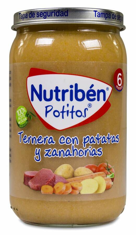 Nutribén Potitos Ternera con Patatas y Zanahorias, 235 g