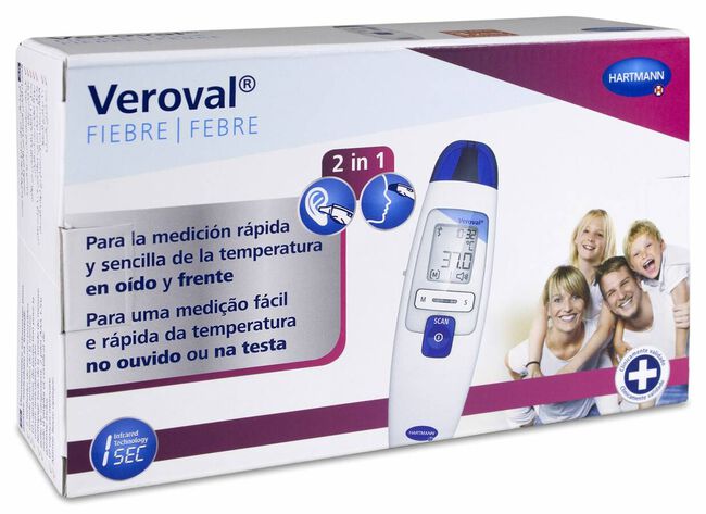 Veroval Termómetro Infrarrojo 2 en 1, 1 Ud