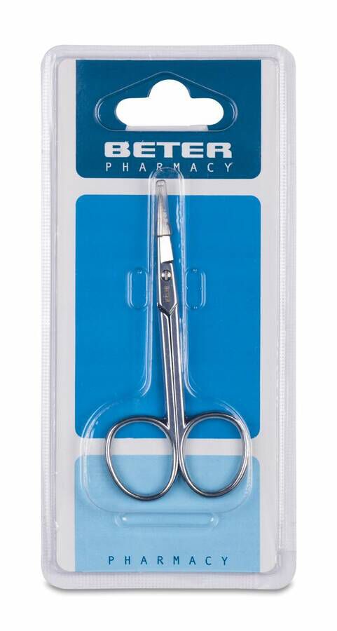 Tijera Manicura Pieles Curva Cromada Beter, 1 Ud