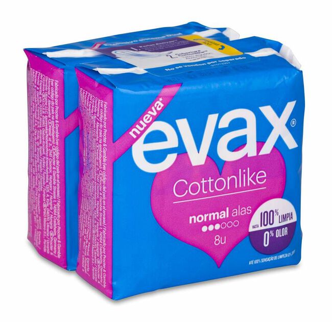 Evax Cottonlike Normal con Alas, 16 Uds