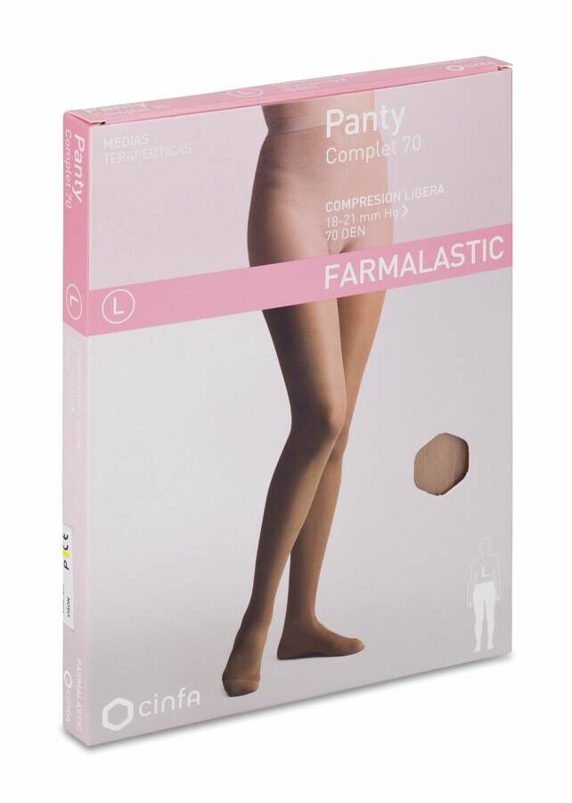 Farmalastic Panty Complet 70 Compresión Ligera Visón Pequeña, 1 Ud