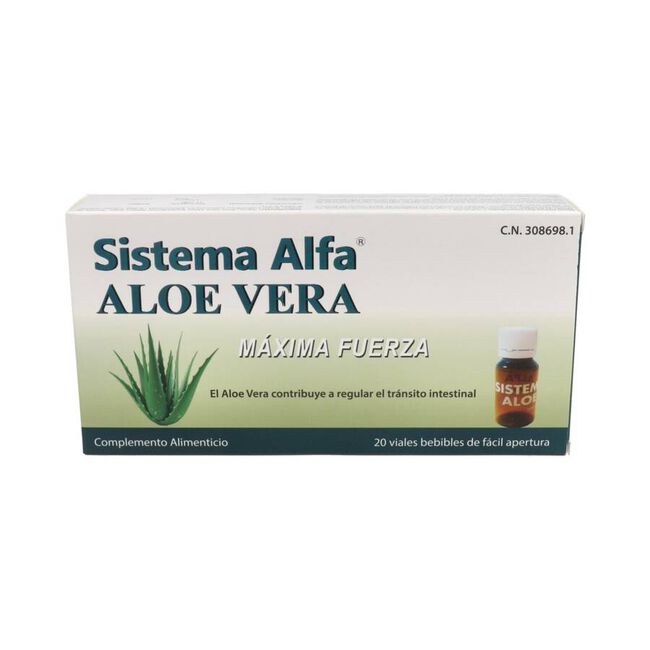Sistema Alfa Aloe Vera Máxima Fuerza Ampollas, 20 X 10 ml