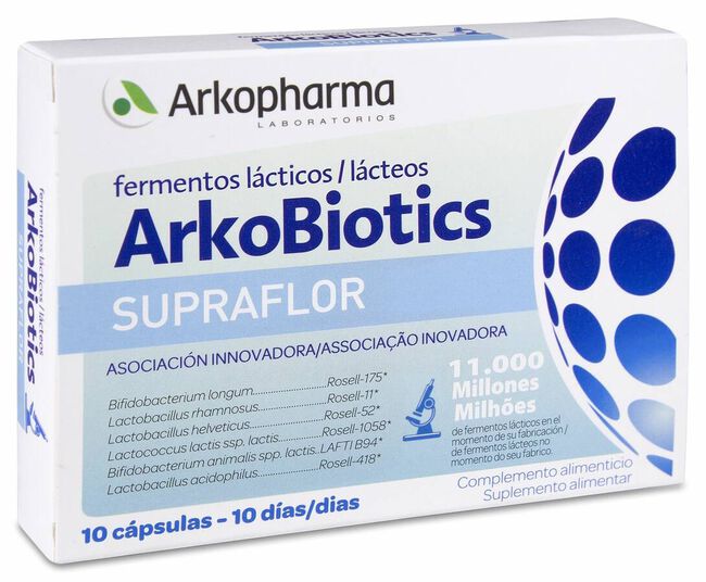 Arkopharma Arkobiotics Supraflor, 10 Cápsulas