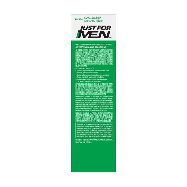 Just For Men Champú Colorante 30 Cc Castaño Medio Natural, 1 Ud