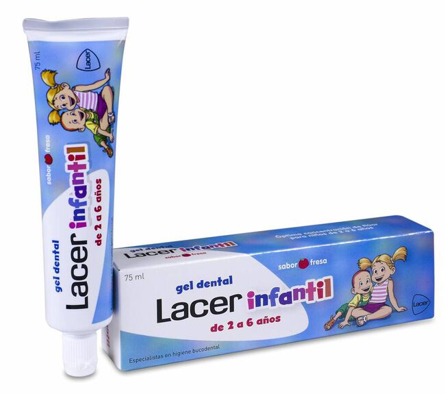 Lacer Infantil Gel Dental Sabor Fresa, 75 ml