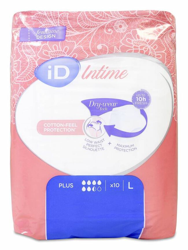 iD Pants Fit&Feel Plus Talla L, 10 Uds