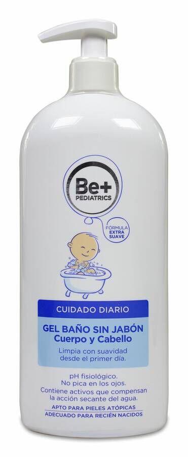 Be+ Pediatrics Gel De Baño Cuerpo/Cabello Sin Jabón, 500 ml