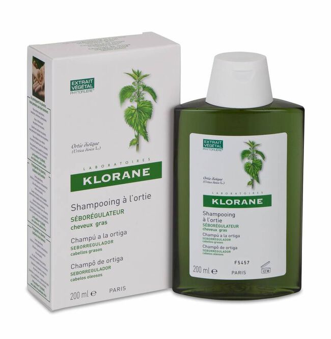 Klorane Champú Seborregulador a la Ortiga, 200 ml