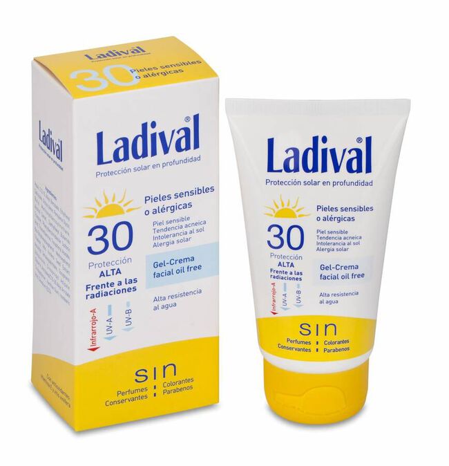 Ladival Fotoprotector SPF 30 Piel Sensible o Al&eacute;rgica Gel-Crema Facial Oil Free