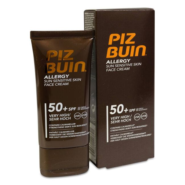 Piz Buin Allergy Crema Rostro SPF 50+, 50 ml