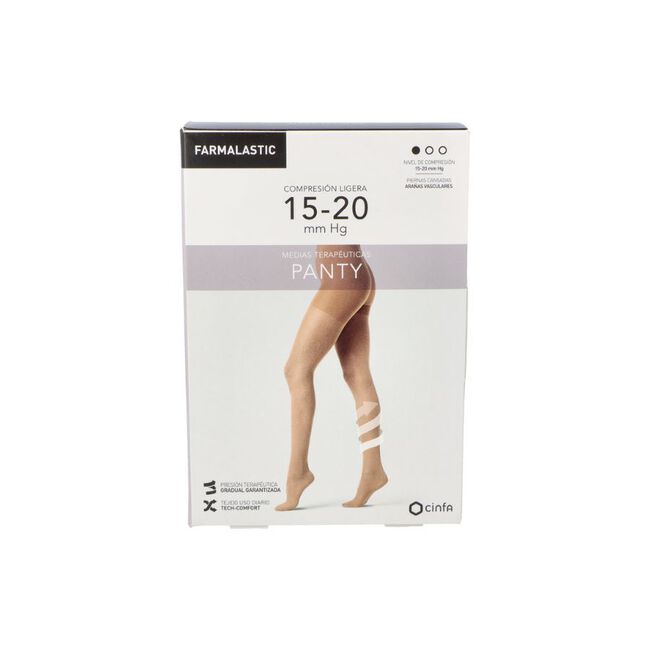 Cinfa Farmalastic Panty Compresión Ligera Talla M Color Beige, 1 Unidad