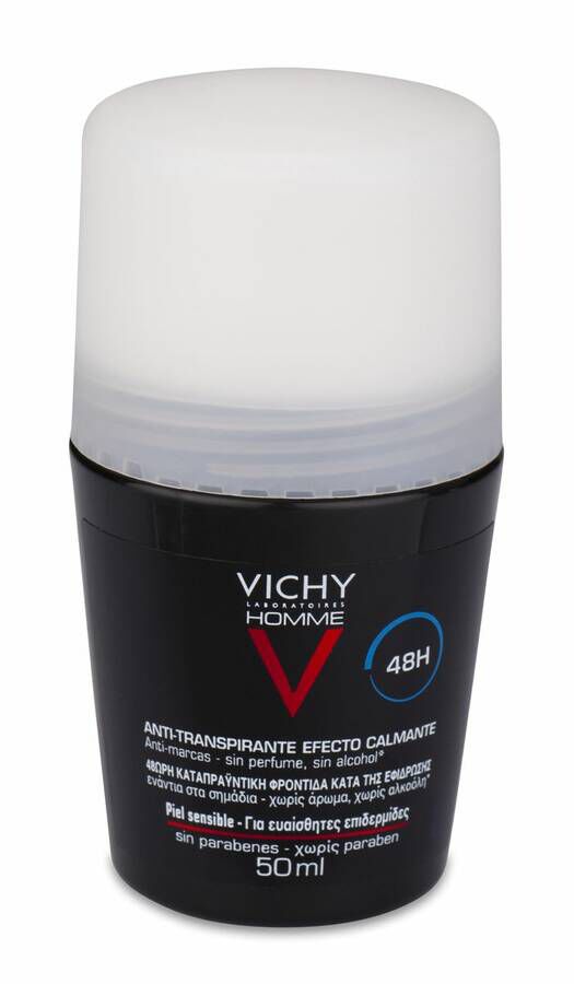 Vichy Homme Desodorante Pieles Sensibles, 50 ml