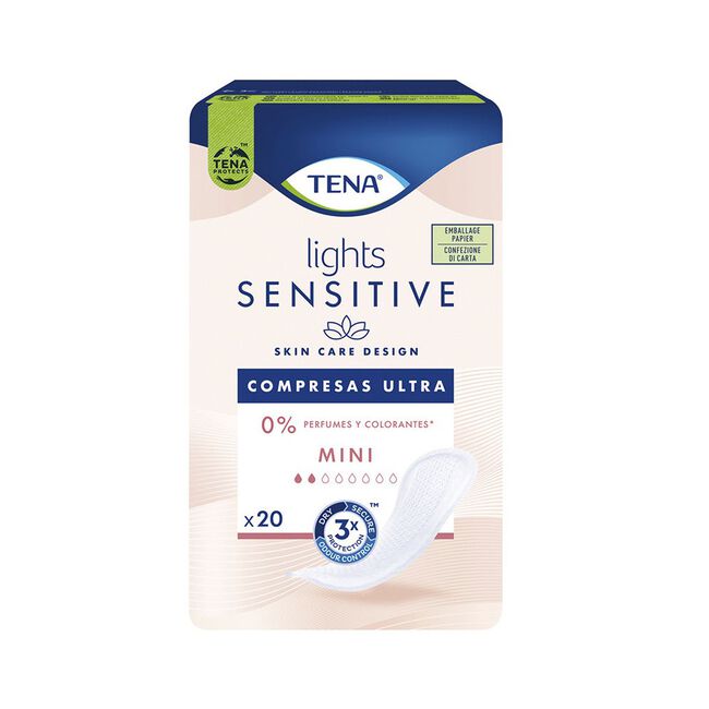 Tena Lights Sensitive Mini, 20 unidades
