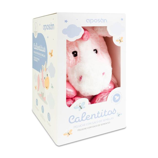 Aposán Calentitos Peluche Unicornio, 1 Unidad