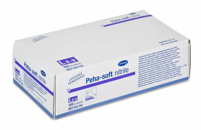 Peha-Soft Guantes de Nitrilo Talla L, 100 uds