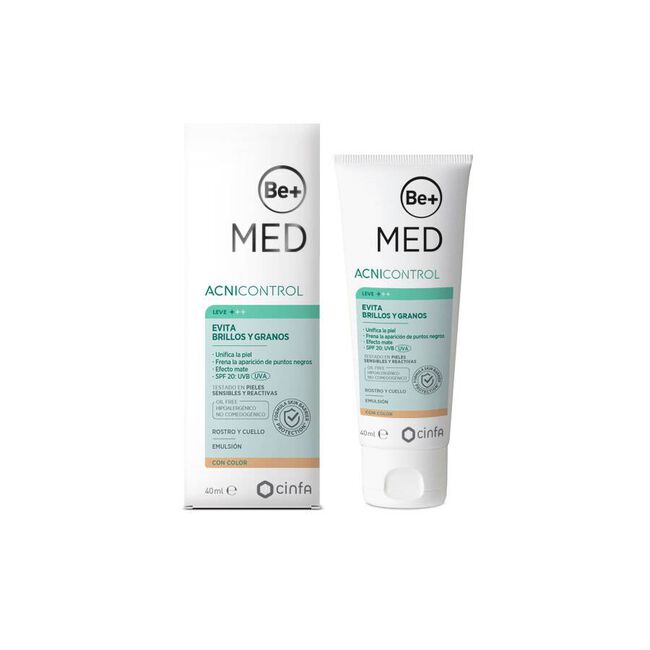 Be+ BB Cream Reguladora Matificante SPF 20 Piel Clara, 40 ml