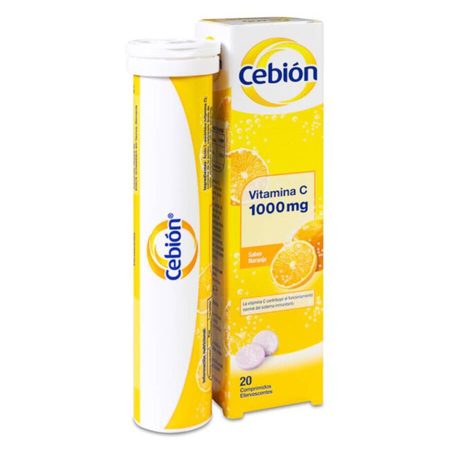 Cebion 1000 mg Sabor Naranja, 20 Comprimidos Efervescentes