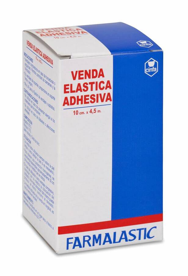 Farmalastic Venda Elástica Adhesiva 10 m x 4,5 cm, 1 Ud