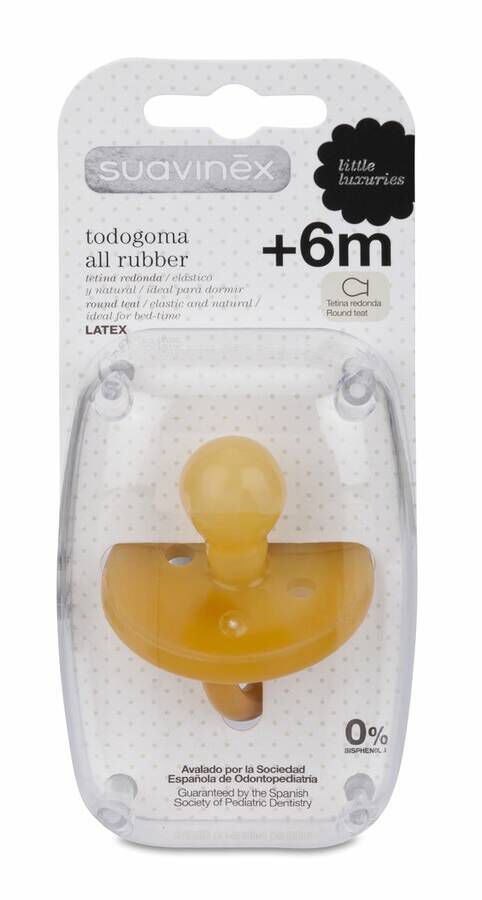 Suavinex Chupete Todogoma Látex 6-18 Meses, 1 Ud