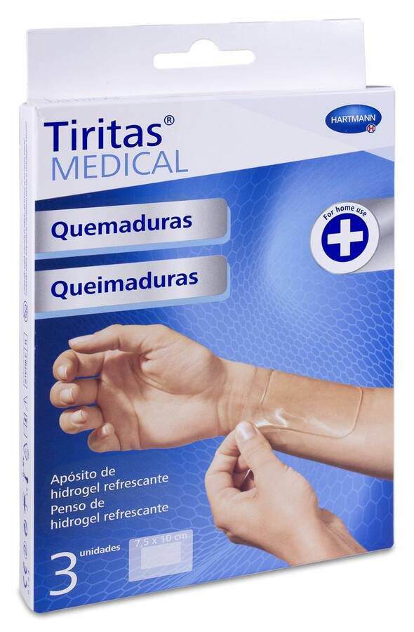 Tiritas para Quemaduras 7,5 x 10 cm, 3 Uds