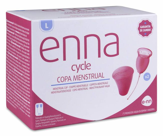 Enna Cycle Copa Menstrual Talla L, 2 Uds