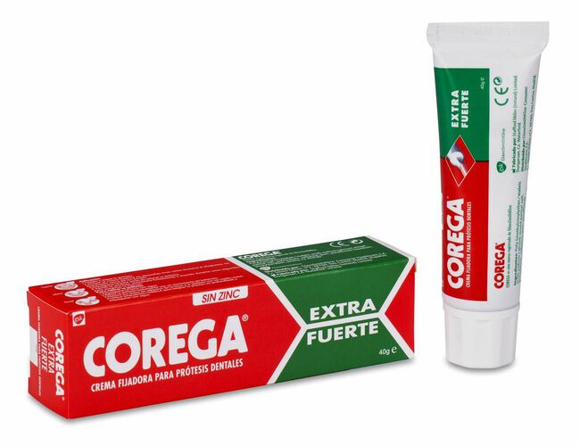 Corega Extra Fuerte Adhesivo Prótesis Dental, 40 ml