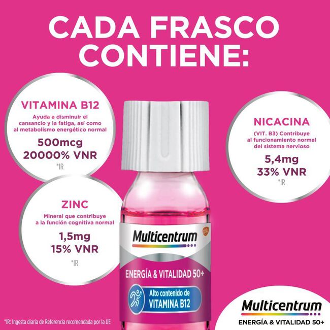 Multicentrum Energía & Vitalidad 50+, 15 Ampollas