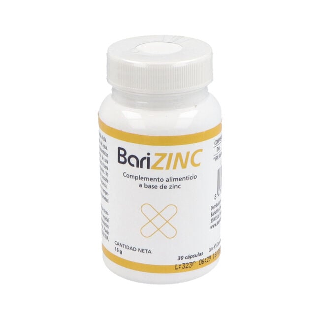 Barizinc Complemento Alimenticio a Base de Zinc, 30 cápsulas
