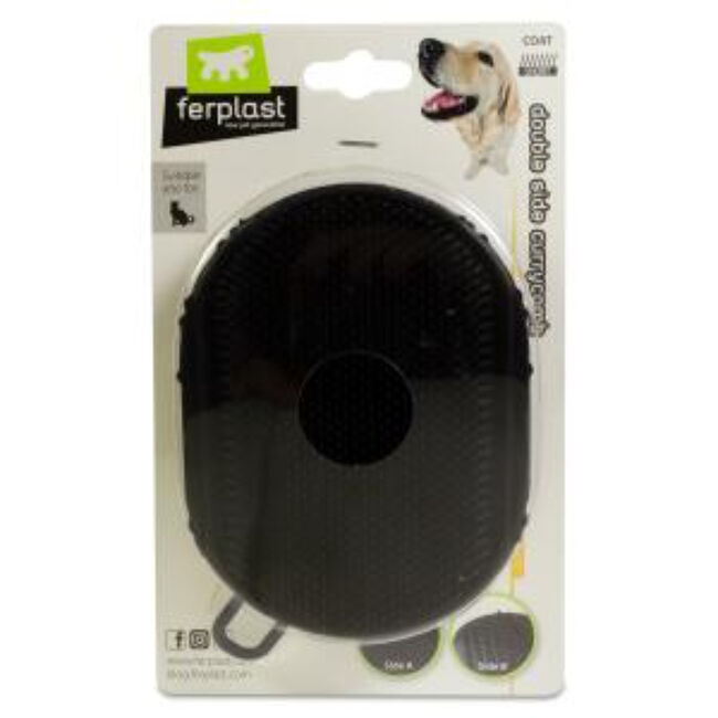imagen de Ferplast Manopla Perro-Gato Gro 5933 Double Brush W Handle, 1 Unidad