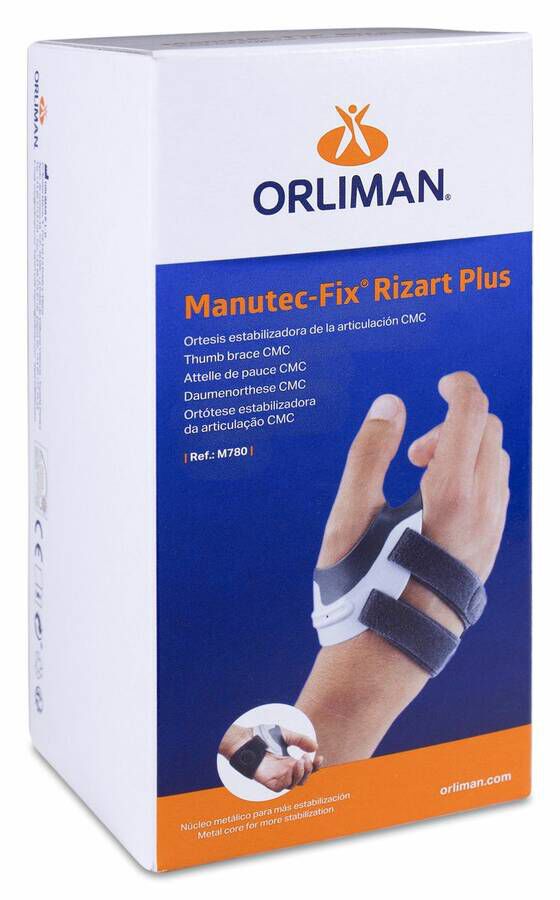 Orliman Ortesis Estabilizadora Articulación Carpometacarpiana M780 Mano Izquierda Talla 2, 1 Ud