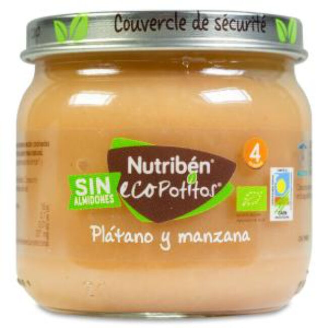 Nutriben Ecopotitos Pl&aacute;tano Y Manzana, 120 g