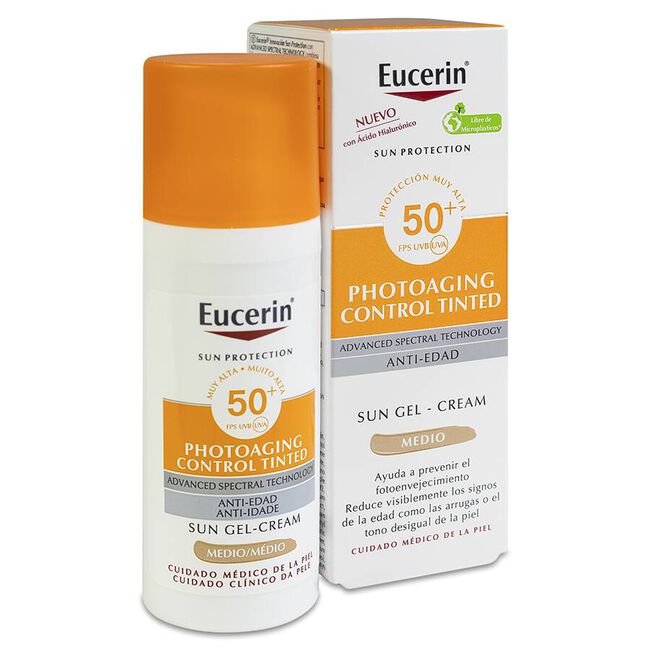 Eucerin Sun Creme Rostro con Color CC FPS 50+, 50 ml