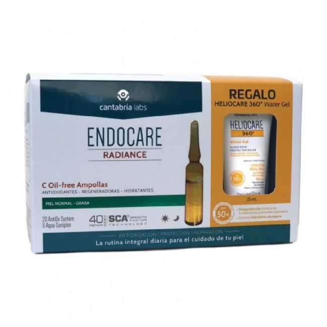 Cofre Endocare Ampollas, 30 X 2 ml + Heliocare, 15 ml