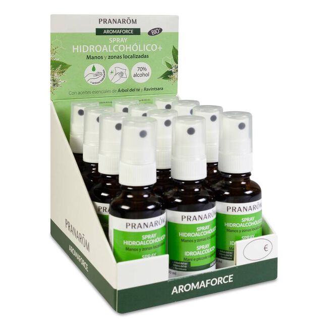Pranarom Aromaforce Spray Hidroalcohólico+ Bio, 12 Unidades