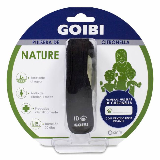 Goibi Nature Pulsera de Citronella Negra, 1 Ud