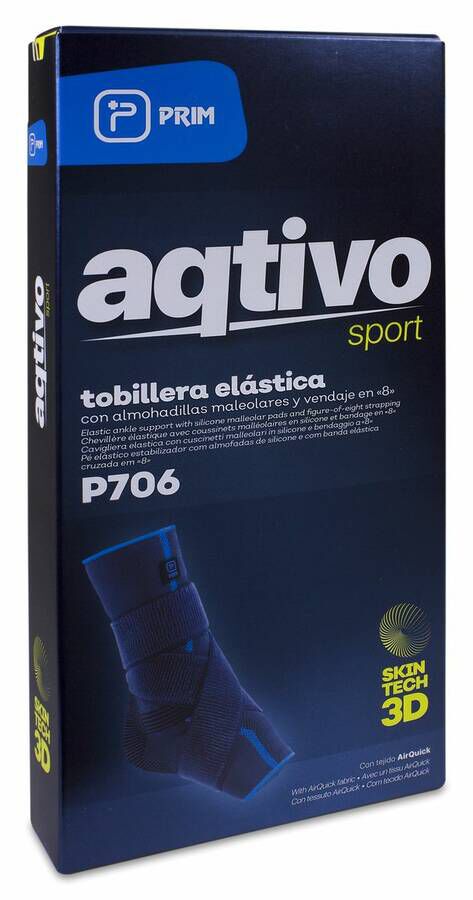 Prim Aqtivo Tobillera Elástica con Almohadillas Talla M, 1 ud