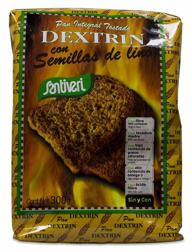 Santiveri Pan Dextrín con Semillas de Lino, 300 g