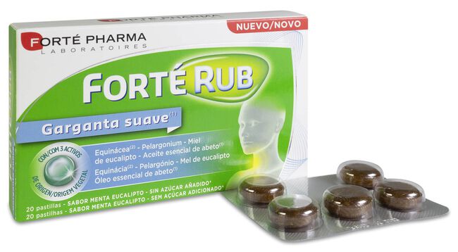 Forté Pharma Forté Rub Garganta Suave, 20 Pastillas
