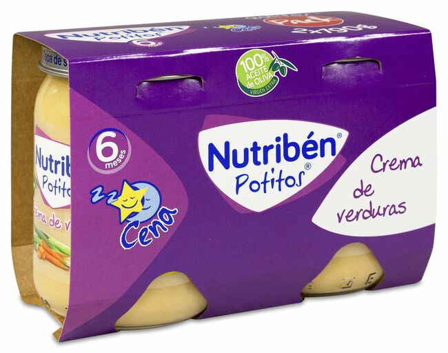 Nutribén Potitos Crema de Verduras, 2 Uds