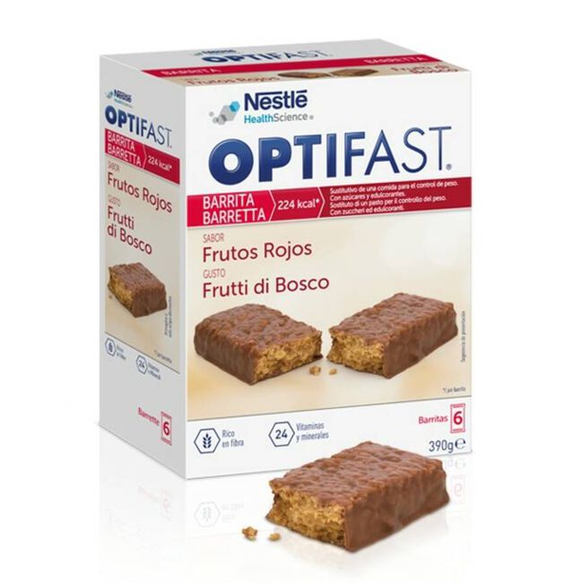 Optifast Barritas Sabor Frutas del Bosque, 6 Unidades