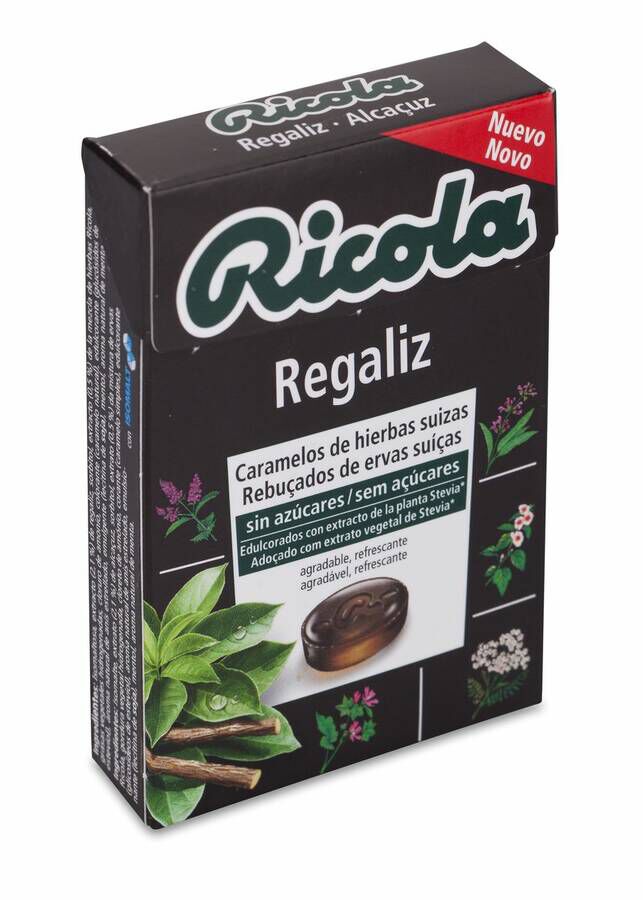 Ricola Caramelos sin Azúcar Regaliz, 50 g