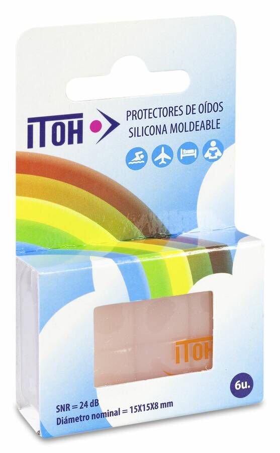 Itoh Tapones Oídos de Silicona Moldeable, 6 Uds