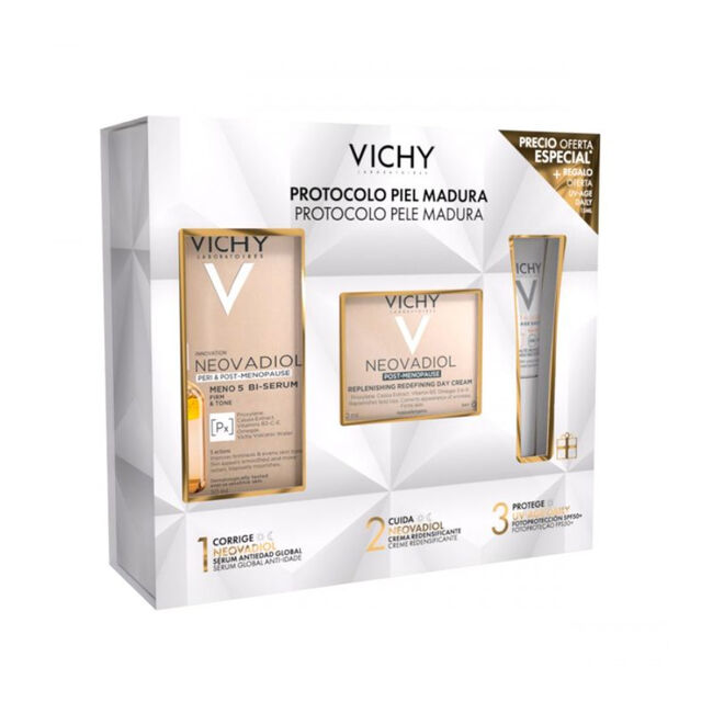 Pack Vichy Neovadiol D Protocolo Luminosidad Edad de Oro 50 ml + 15 ml + 50 ml, 1 Unidad